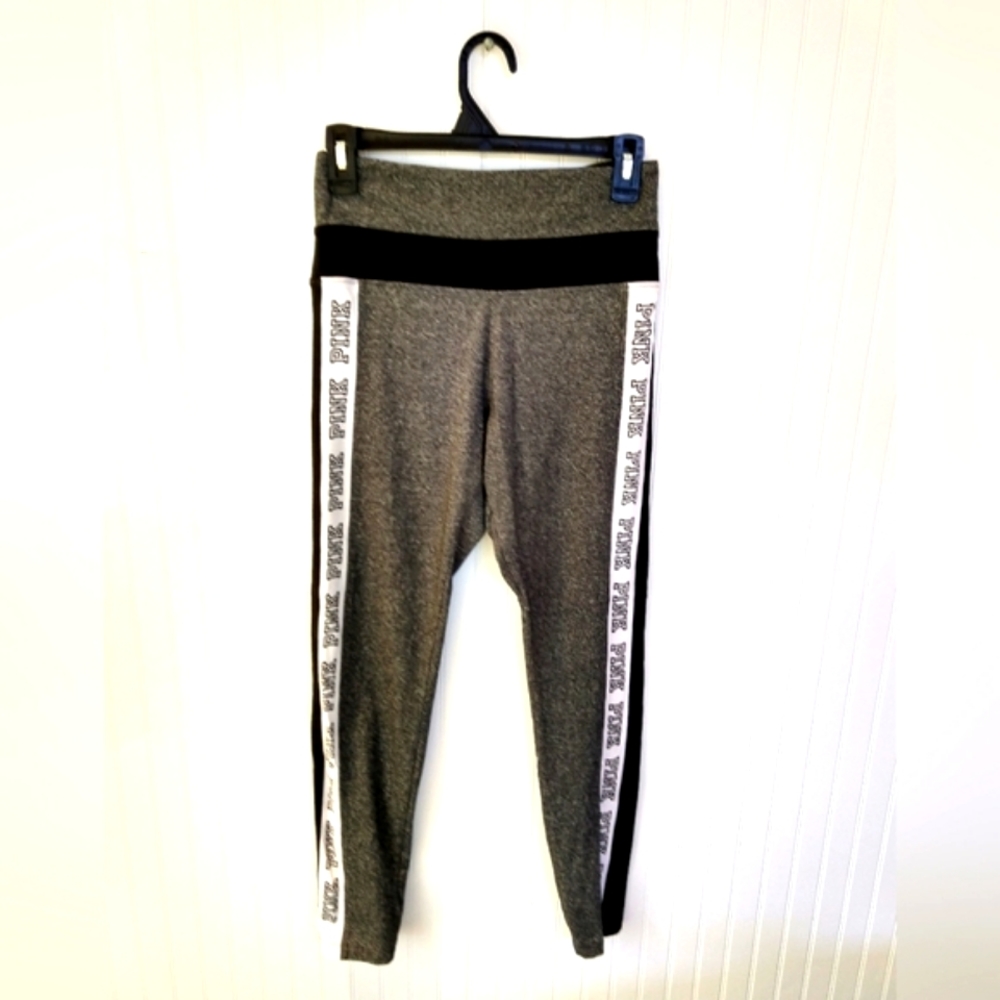 Victoria's Secret Black/Gray Yoga Pants. Size M. NWOT